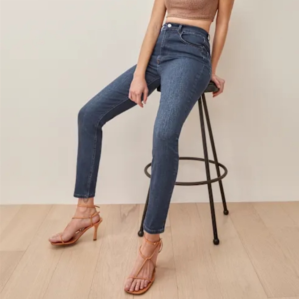 New!! Reformation Harper High Rise Blue Skinny Jeans in Orlando